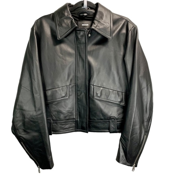 MACKAGE Lennox Lamb Leather Jacket - Picture 5 of 13
